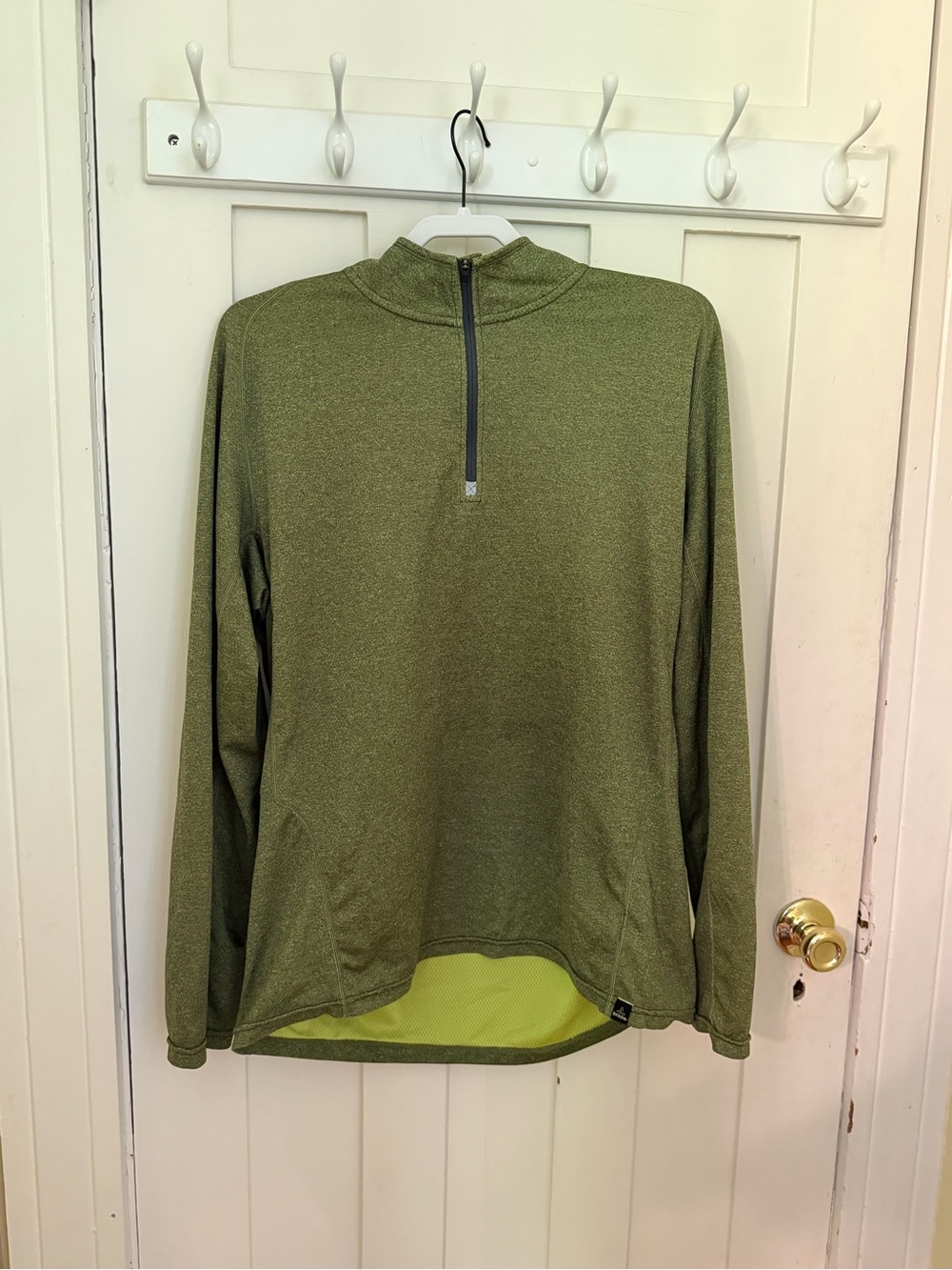 Prana Olive Green Quarter-Zip Pullover